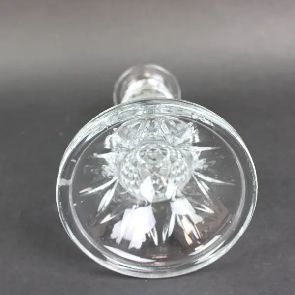 Unbranded Cut Glass Crystal Pineapple Candlestick Holder 6.25 in