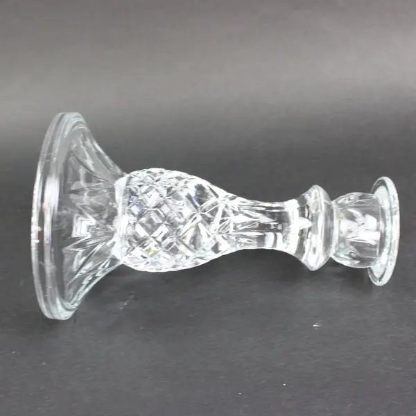 Unbranded Cut Glass Crystal Pineapple Candlestick Holder 6.25 in