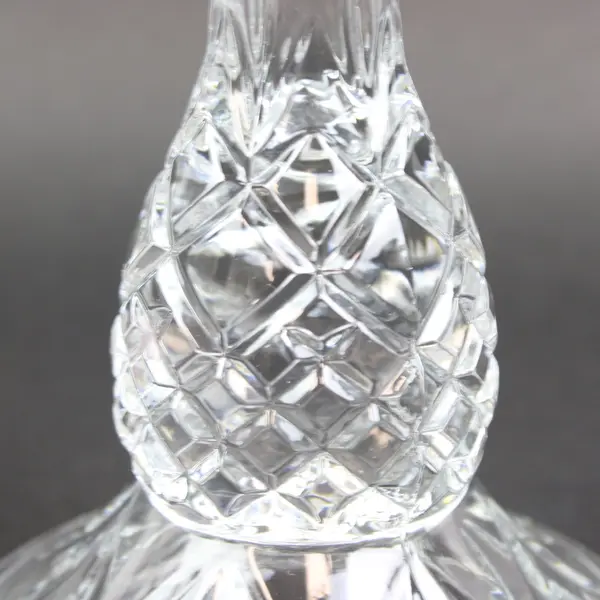Unbranded Cut Glass Crystal Pineapple Candlestick Holder 6.25 in