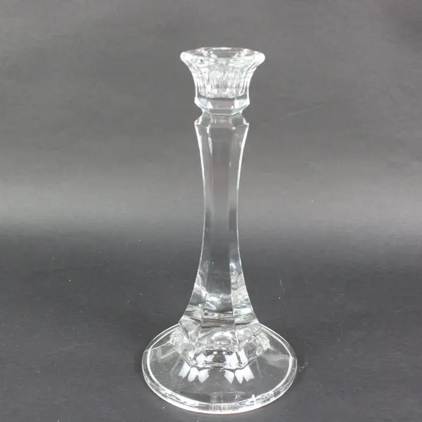 Clear Glass Candlestick Holder Taper Candle Stand 7.75 Inch