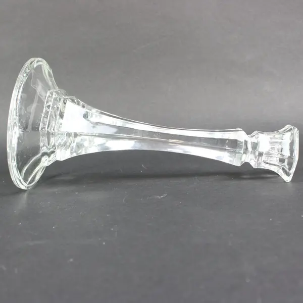 Clear Glass Candlestick Holder Taper Candle Stand 7.75 Inch