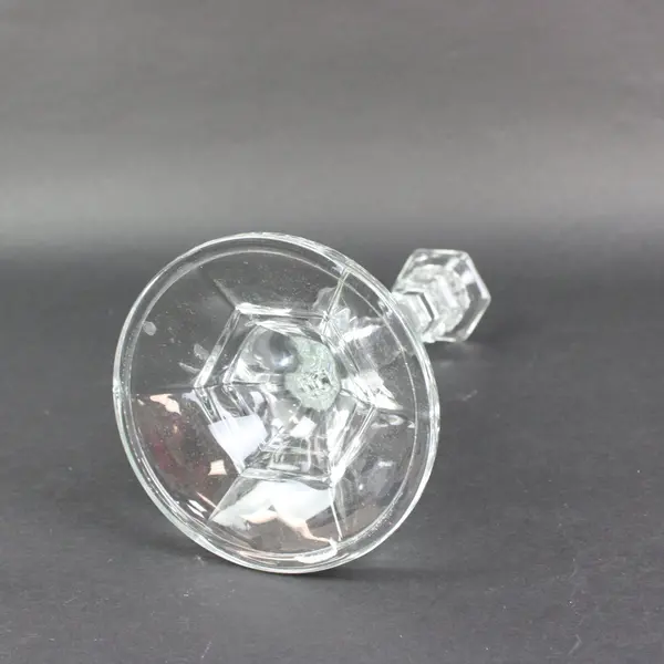 Clear Glass Candlestick Holder Taper Candle Stand 7.75 Inch