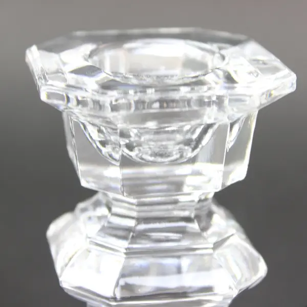 Edinburgh Lead Crystal Clear Candlestick Holder 3.25in Faceted