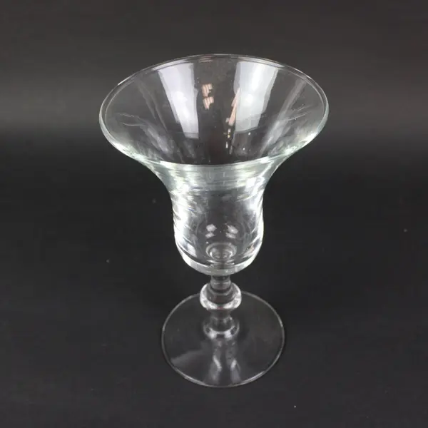 Modern Baluster Wine Glasses Set of 4 Clear Knop Stem Goblets