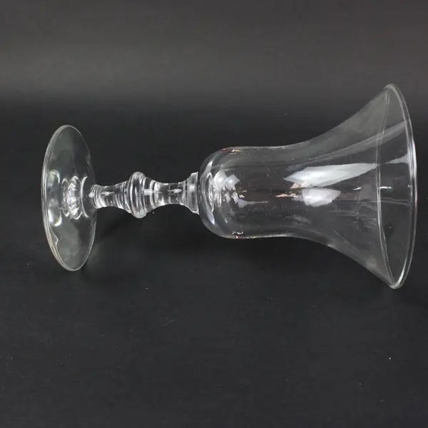 Modern Baluster Wine Glasses Set of 4 Clear Knop Stem Goblets