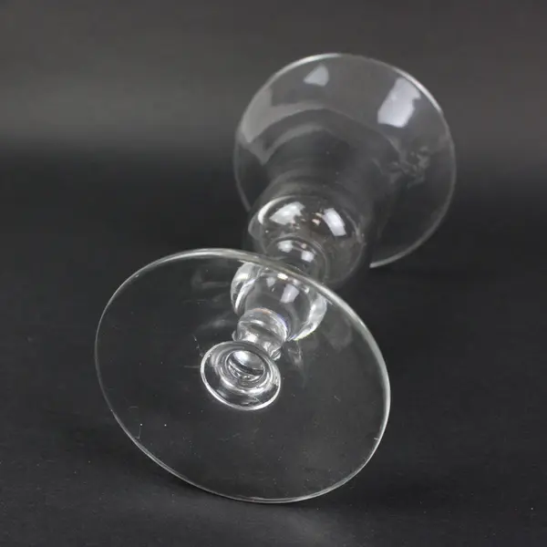 Modern Baluster Wine Glasses Set of 4 Clear Knop Stem Goblets