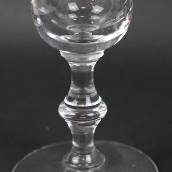 Modern Baluster Wine Glasses Set of 4 Clear Knop Stem Goblets