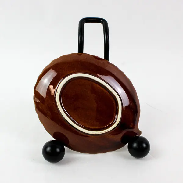 4 Pc Brown Leaf Serving Platter Set 