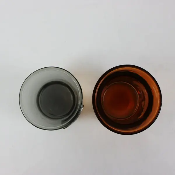 Lot of 2 Amber Frosted Snowflake Hope Votive Tealight Candle Holders