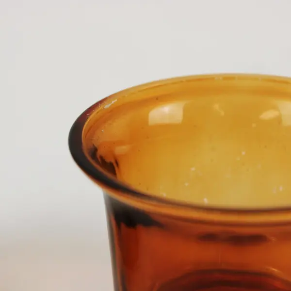 Lot of 2 Amber Frosted Snowflake Hope Votive Tealight Candle Holders