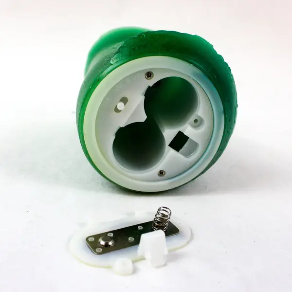 Solare Green Battery Run Flameless Candle Timer Clear Glass Hurricane Holder