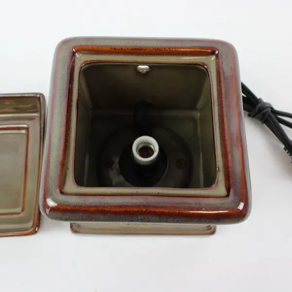 Scentsy Celtic Cross Full Size Brown Ceramic Electric Wax Warmer