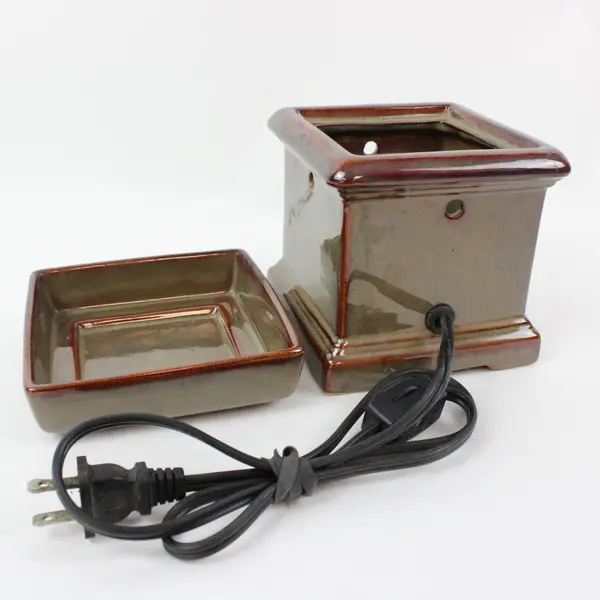 Scentsy Celtic Cross Full Size Brown Ceramic Electric Wax Warmer