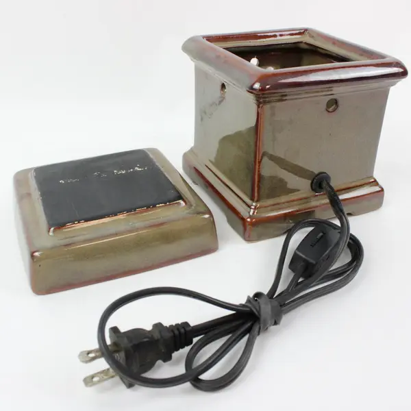 Scentsy Celtic Cross Full Size Brown Ceramic Electric Wax Warmer