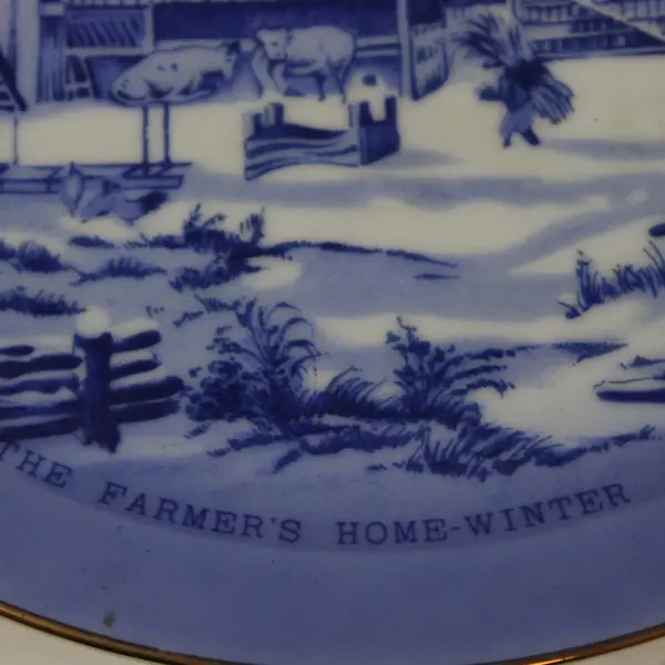 Vintage Currier & Ives The Farmer's Home Winter Collector Plate 8 Inch