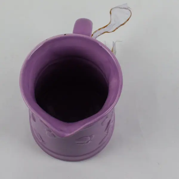 Lavender Butterfly Dragonfly Embossed Decorative Pitcher Jug
