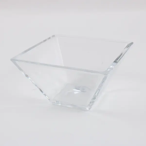 Pyramid Shaped Glass Bowls Geometric Decorative Serving Dishes