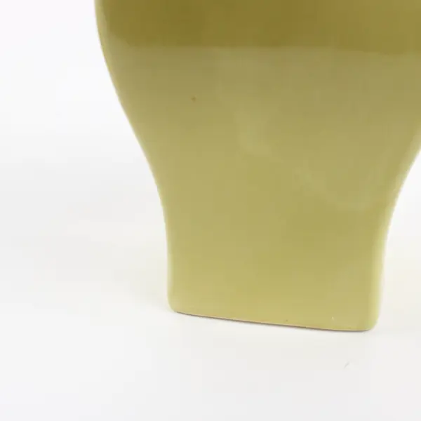 Yellow Green Pillar Candle Pedestal 