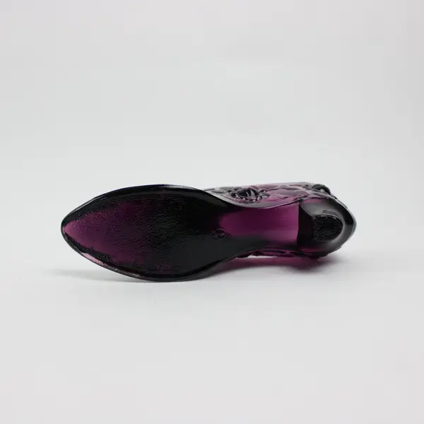 Fenton Amethyst Glass High Heel Shoe Collectible