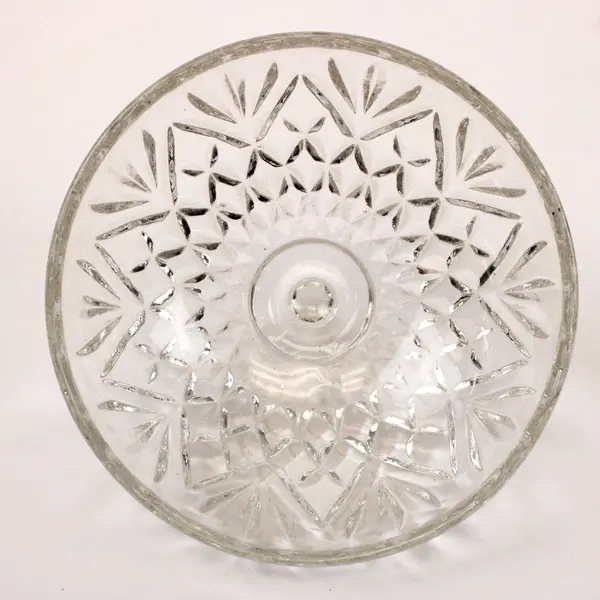 Vintage Anchor Hocking Prescut Pineapple Glass Covered Butter Cheese Dish
