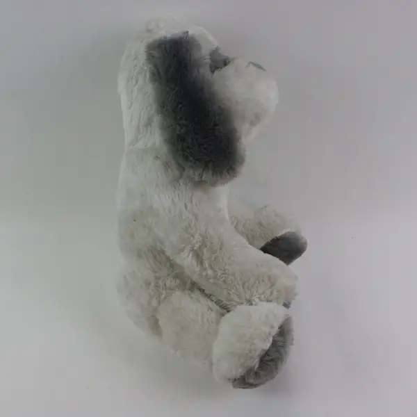 SilverOne Floppy Puppy Plush Dog Gray White Seated 12.5 Inch