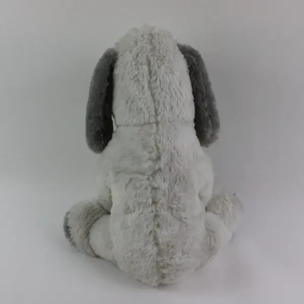 SilverOne Floppy Puppy Plush Dog Gray White Seated 12.5 Inch