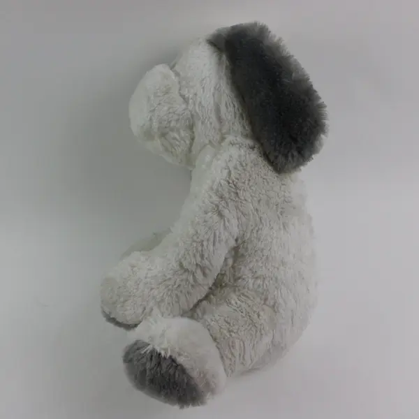 SilverOne Floppy Puppy Plush Dog Gray White Seated 12.5 Inch