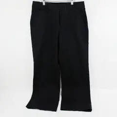 Norm Thompson Women's Petite 10P Black Straight Leg Pants Cotton Stretch