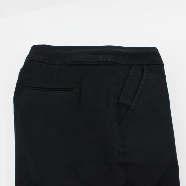 Norm Thompson Women's Petite 10P Black Straight Leg Pants Cotton Stretch