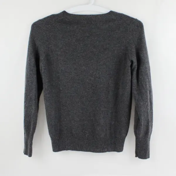 Only Mine Women's 100% Cashmere 2-Ply Sweater Dark Gray MP