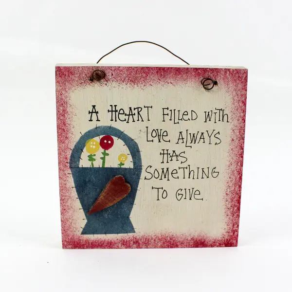 Sierra Country Blessings Heart Filled With Love Wall Plaque Inspirational Decor
