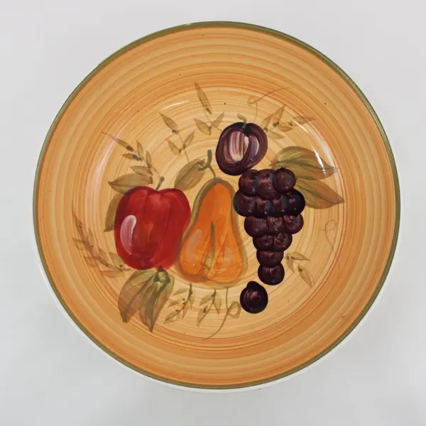 Allied Design Ceramic Round Vegetable Serving Bowl Fruit Design 11"