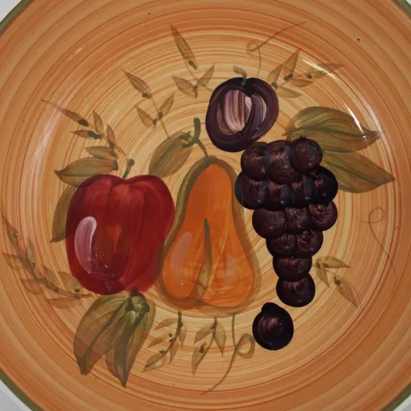 Allied Design Ceramic Round Vegetable Serving Bowl Fruit Design 11"