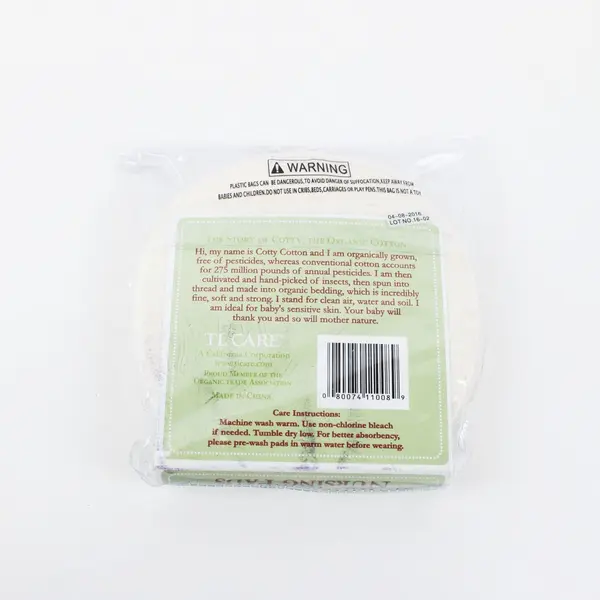 TL Care 100% Organic Cotton Washable Nursing Pads 6 Pack 5-Layer