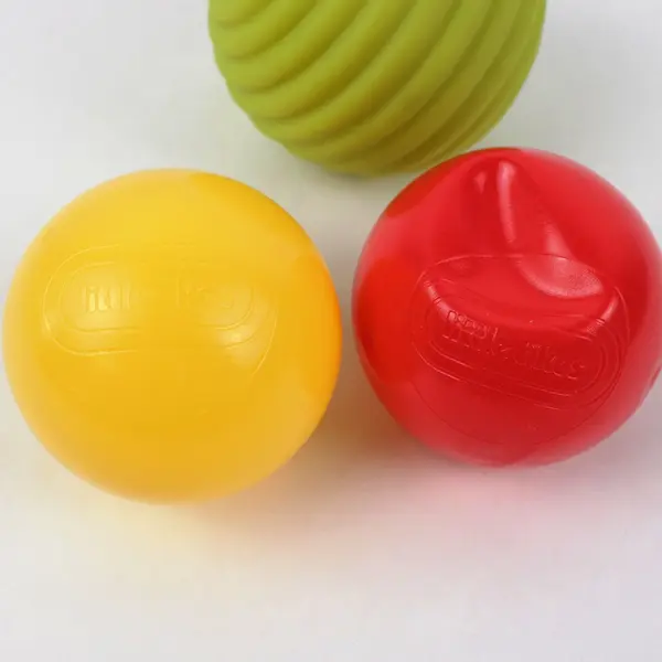 Little Tikes Lot of 3 Soft Plastic Toddler Balls Red Yellow Green Indoor Outdoor