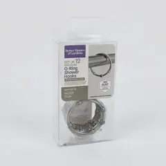 Better Homes & Gardens Set of 11 Brushed Nickel O-Ring Hooks Missing a Ring