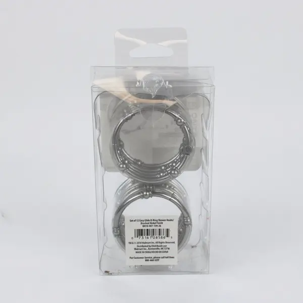 Better Homes & Gardens Set of 11 Brushed Nickel O-Ring Hooks Missing a Ring