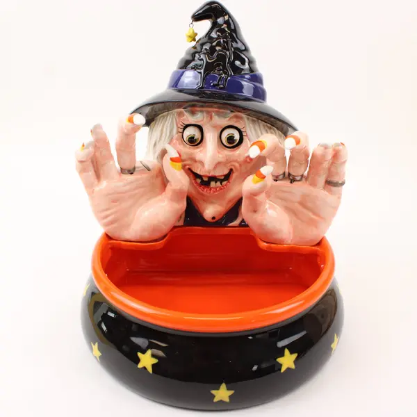 Department 56 Time To Celebrate Halloween Witch Candy Serving Set