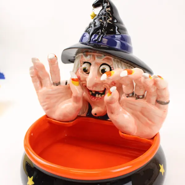 Department 56 Time To Celebrate Halloween Witch Candy Serving Set
