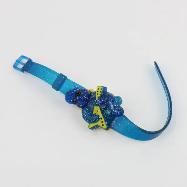 Vintage Crest Sparkle Toothpaste Melody Watch 1990s Promo Blue Glitter