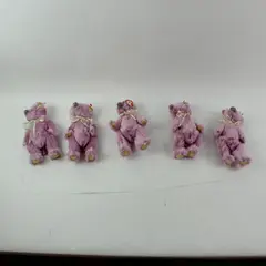 Lot of 5 TY Attic Treasures Sophia Pink Cat Plush Stuffed Animal Satin Ribbon