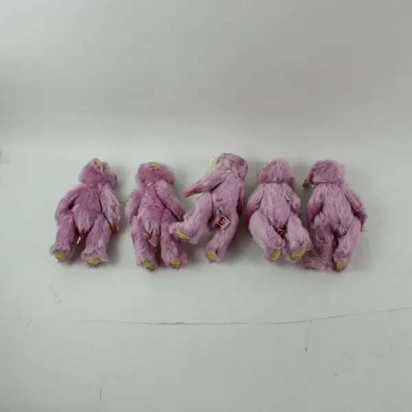 Lot of 5 TY Attic Treasures Sophia Pink Cat Plush Stuffed Animal Satin Ribbon