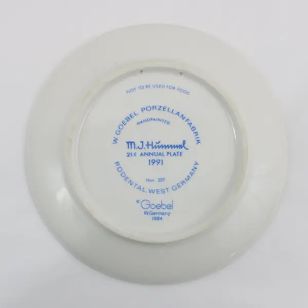 M.I. Hummel Goebel Hum 287 Just Resting 1991 21st Annual Collector Plate