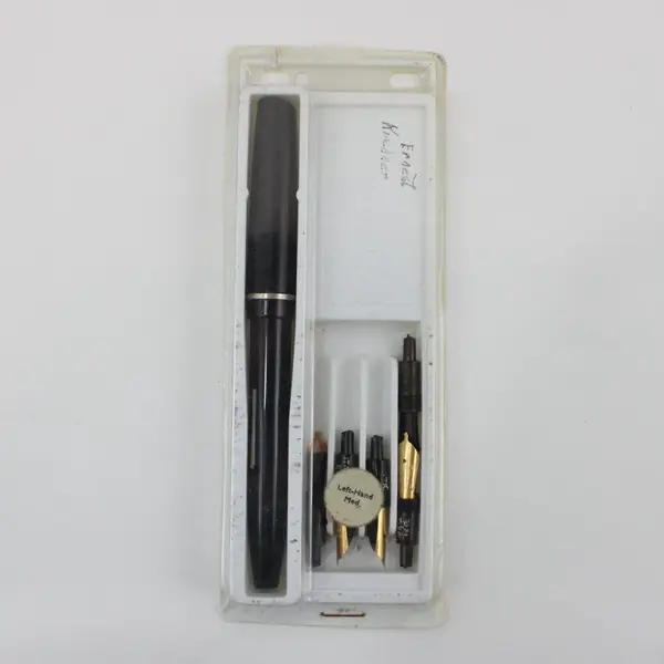 Vintage Osmiroid Italic Fountain Pen Set 6 Nibs E.S. Perry England