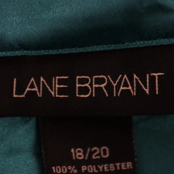 Lane Bryant Women's Emerald Green Short Sleeve V-Neck Blouse 18/20