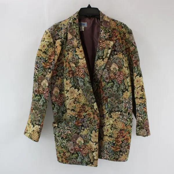 TomiStyle Paris Women's Multicolor Floral Jacquard Blazer France