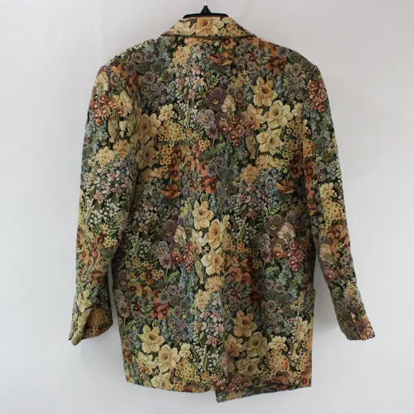 TomiStyle Paris Women's Multicolor Floral Jacquard Blazer France