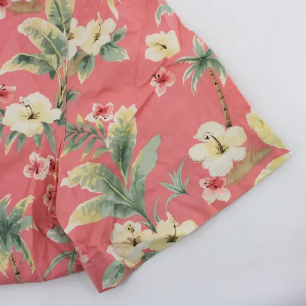 Alfred Dunner Women's Pink Tropical Print Button Front Shirt Size 16
