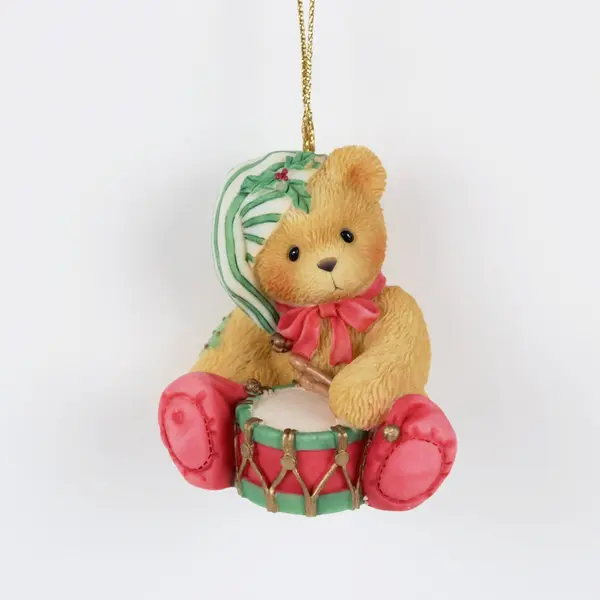 Cherished Teddies Drummer Boy Hanging Christmas Ornament Bear Boxed