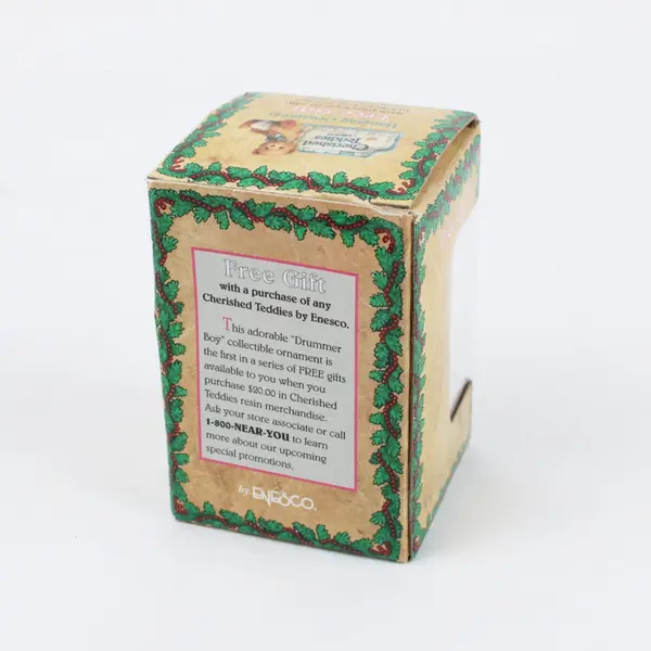 Cherished Teddies Drummer Boy Hanging Christmas Ornament Bear Boxed